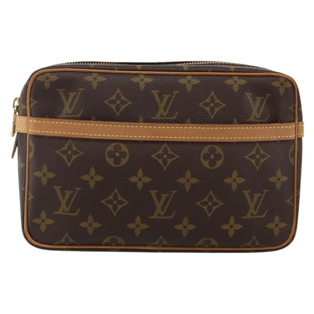 Louis Vuitton Monogram Compiegne 23 Clutch Bag Brown
